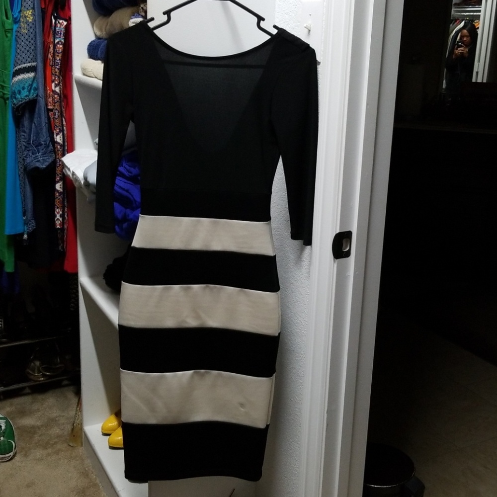 Black and Cream Dress